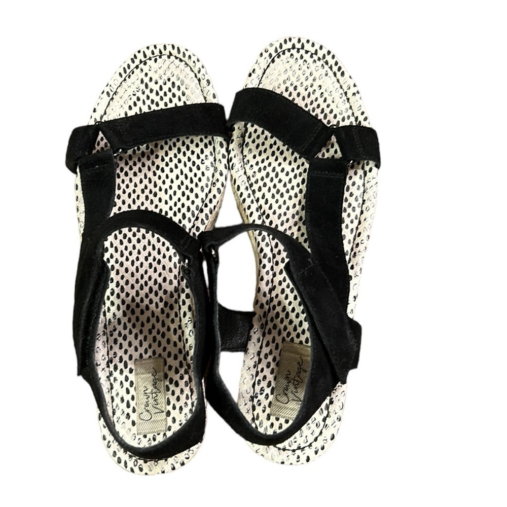 Crown Vintage Black Leather Korine Platform Sandal Women’s  Size 11 - Picture 5 of 11